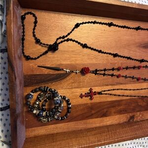 Grab Bag-Gothic Black and Red Jewelry Set